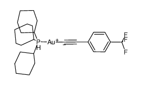 [(Cy3P)AuC2C6H4-4-CF3]结构式