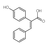 2-(4-hydroxyphenyl)-3-phenyl-prop-2-enoic acid结构式