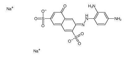 disodium 3-[(2,4-diaminophenyl)azo]-5-hydroxynaphthalene-2,7-disulphonate结构式