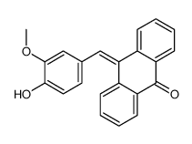 10-[(4-hydroxy-3-methoxyphenyl)methylidene]anthracen-9-one Structure