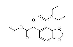 ethyl 5,6-methylenedioxy-2-(N,N-diethylcarbamoyl)benzoylformate Structure