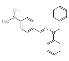 Benzaldehyde,4-(dimethylamino)-, 2-phenyl-2-(phenylmethyl)hydrazone结构式