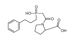 (2S)-1-[2-[hydroxy(3-phenylpropyl)phosphoryl]acetyl]pyrrolidine-2-carboxylic acid Structure
