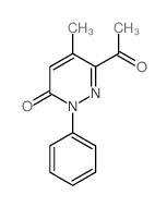 3(2H)-Pyridazinone,6-acetyl-5-methyl-2-phenyl-结构式