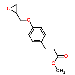 Benzenepropanoicacid,4-(2-oxiranylmethoxy)-,methylester Structure
