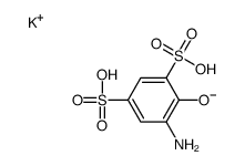 potassium hydrogen-5-amino-4-hydroxybenzene-1,3-disulphonate Structure