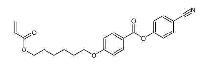 4-氰基苯基 4'-(6-丙烯酰氧基己氧基)苯甲酸酯结构式