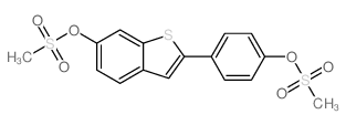 2-[4-[(甲磺酰)氧]苯基]-苯并[b]噻吩-6-醇 6-甲烷磺酸结构式