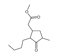 methyl 2-(2-butyl-4-methyl-3-oxocyclopentyl)acetate结构式