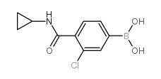 3-氯-4-(环丙基氨基甲酰基)苯基硼酸结构式