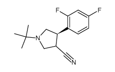 (4R)-1-tert-butyl-4-(2,4-difluorophenyl)pyrrolidine-3-carbonitrile Structure
