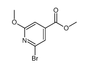 2-Bromo-6-methoxy-4-pyridinecarboxylic acid methyl ester Structure