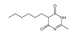 5-hexyl-2-methyl-1H-pyrimidine-4,6-dione Structure