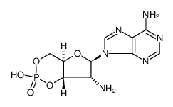 Adenosine, 2'-amino-2'-deoxy-, cyclic 3',5'-(hydrogen phosphate) Structure