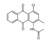 N-(4-chloro-2-methyl-9,10-dioxo-9,10-dihydro-[1]anthryl)-acetamide结构式