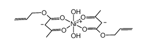 nickel(II) allylacetoacetate dihydrate Structure