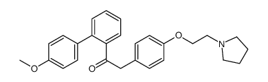 2-(4-methoxyphenyl)-4'-(2-(1-pyrrolidinyl)ethoxy)deoxybenzoin结构式