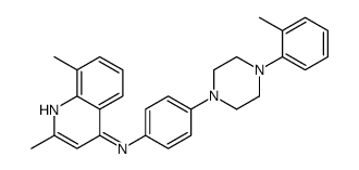 2,8-Dimethyl-4-(p-(4-(o-tolyl)-1-piperazinyl)anilino)quinoline结构式