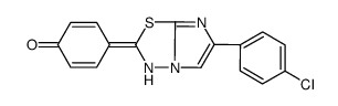 4-[6-(4-chlorophenyl)-3H-imidazo[2,1-b][1,3,4]thiadiazol-2-ylidene]cyclohexa-2,5-dien-1-one结构式