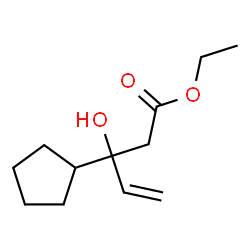 Cyclopentanepropanoic acid, b-ethenyl-b-hydroxy-, ethyl ester结构式
