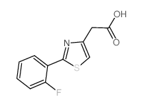 [2-(2-氟苯基)-1,3-噻唑-4-基]乙酸结构式