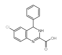6-氯-4-苯基-1,4-二氢喹唑啉-2-羧酸结构式