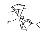 difluorobis(isopropylcyclopentadienyl)titanium(IV)结构式