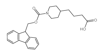 4-(1-(((9H-芴-9-基)甲氧基)羰基)哌啶-4-基)丁酸结构式