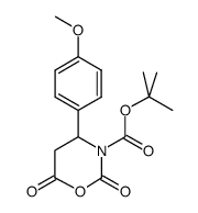 4-(4-甲氧基-苯基)-2,6-二氧代-[1,3]噁嗪烷-3-羧酸叔丁酯结构式