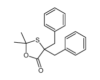 4,4-dibenzyl-2,2-dimethyl-1,3-oxathiolan-5-one结构式