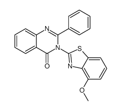 3-(4-methoxy-1,3-benzothiazol-2-yl)-2-phenylquinazolin-4-one Structure
