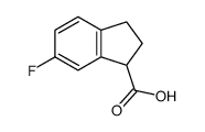 6-氟-2,3-二氢-1H-茚-1-羧酸结构式
