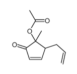 (1-methyl-2-oxo-5-prop-2-enylcyclopent-3-en-1-yl) acetate结构式