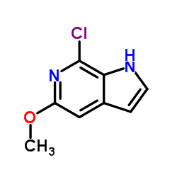 7-氯-5-甲氧基-1H-吡咯并[2,3-c]吡啶结构式