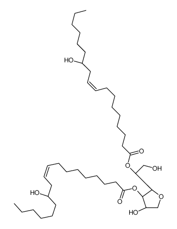 Sorbitan, bis(12-hydroxy-9-octadecenoate), [R-[R*,R*-(Z,Z)]]- Structure