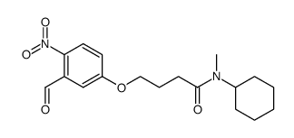 N-Cyclohexyl-N-methyl-4-(3-formyl-4-nitrophenyl)-oxybutyramide Structure