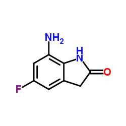 7-氨基-5-氟吲哚啉-2-酮结构式