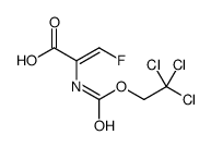 3-fluoro-2-(2,2,2-trichloroethoxycarbonylamino)prop-2-enoic acid Structure