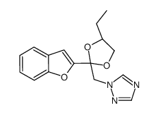 1-[[(2R,4S)-2-(1-benzofuran-2-yl)-4-ethyl-1,3-dioxolan-2-yl]methyl]-1,2,4-triazole Structure