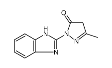 3H-Pyrazol-3-one, 2-(1H-benzimidazol-2-yl)-2,4-dihydro-5-methyl Structure