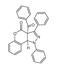 (3aR,9bS)-3a-Benzoyl-1,3-diphenyl-3a,9b-dihydro-1H-chromeno[4,3-c]pyrazol-4-one Structure