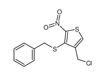 3-benzylsulfanyl-4-chloromethyl-2-nitro-thiophene Structure