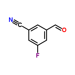 3-氟-5-甲酰基苯腈结构式