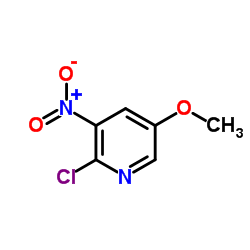 2-氯-5-甲氧基-3-硝基吡啶结构式