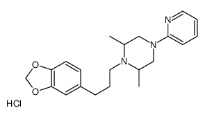 1-[3-(1,3-benzodioxol-5-yl)propyl]-2,6-dimethyl-4-pyridin-2-ylpiperazine,hydrochloride Structure