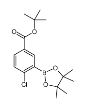 tert-butyl 4-chloro-3-(4,4,5,5-tetramethyl-1,3,2-dioxaborolan-2-yl)benzoate Structure