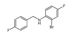 2-Bromo-4-fluoro-N-(4-fluorobenzyl)aniline结构式