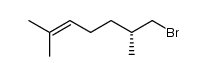 (6R)-7-bromo-2,6-dimethyl-2-heptene结构式