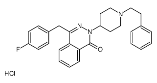 4-[(4-fluorophenyl)methyl]-2-[1-(2-phenylethyl)piperidin-4-yl]phthalazin-1-one,hydrochloride Structure