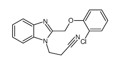 3-[2-[(2-chlorophenoxy)methyl]benzimidazol-1-yl]propanenitrile Structure